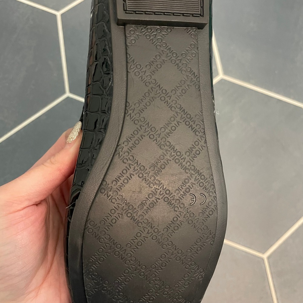 Vionic Caroll Black Croc Embossed Ballet Flats Comfort Shoes Women‎ - Size US 6 - Picture 5 of 6